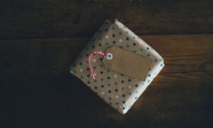 kaart op kado